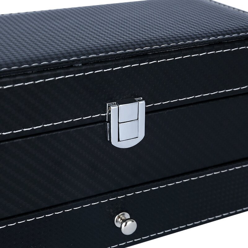 Jewelry Watch Box Factory - New Handmade Luxurious 4 Slot Double-Layer Drawer