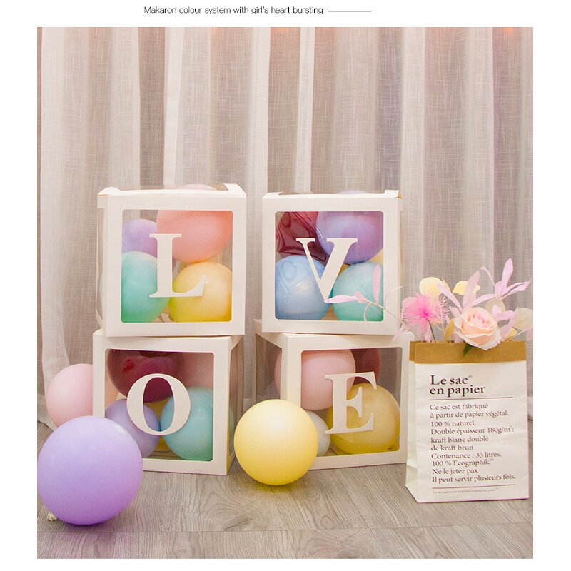 Surprise Box Manufacturer - Hot Sale White Letter Baby Shower Balloon Recycled
