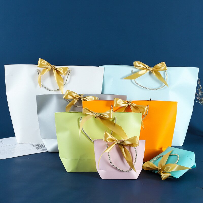 Paper Bag Factory - Beautiful Horizontal Large Clothing Packaging with Bowknot