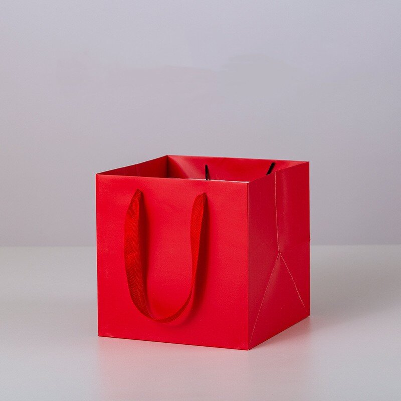 Paper Bag Factory - Hot Sale Square Takeaway Food Baking Bouquet for Flower Shop