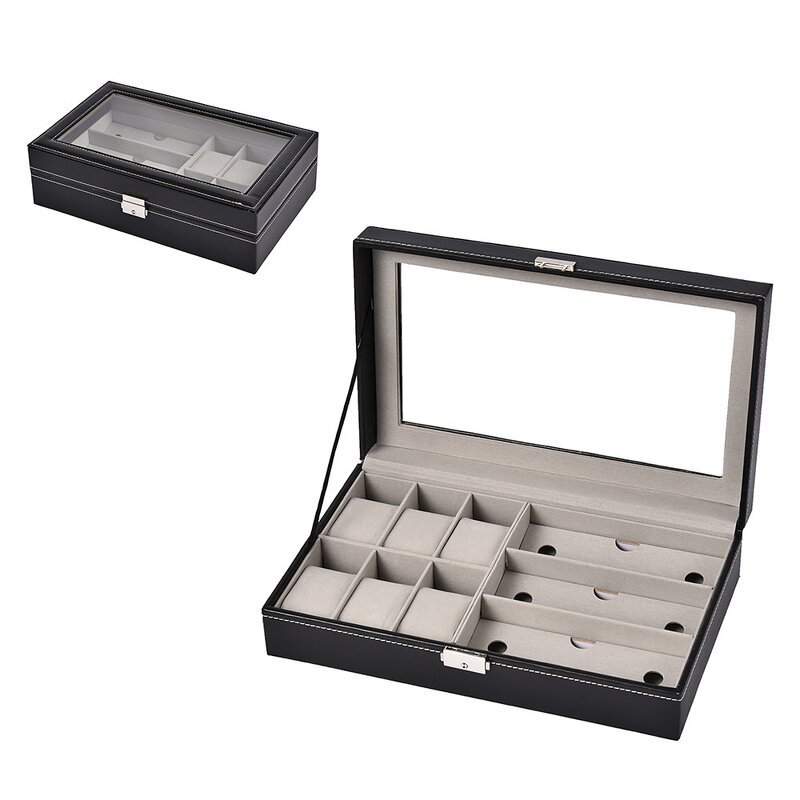 Jewelry Case Manufacturer - Wholesale 6+3 Leather Display Storage for Sunglasses