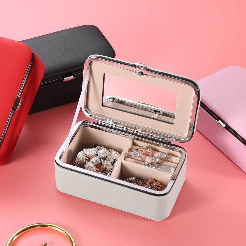 PU Leather Jewelry Case Factory - Most Popular Portable Rectangle Clamshell