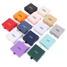Jewelry Packaging Box Manufacturer - Custom Logo Cardboard Slide Drawer with Foam