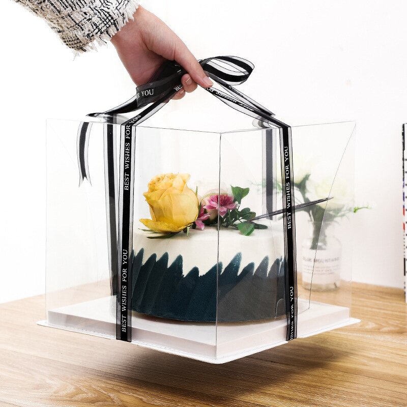 Cake Box Manufacturer - Wholesale 4 6 8 Inch Elevated Portable Transparent