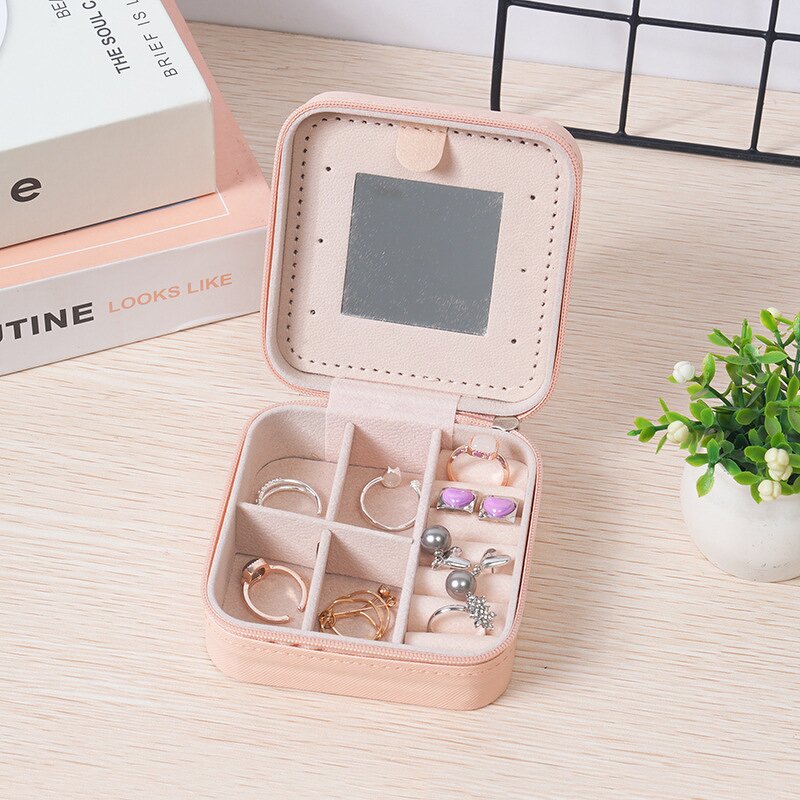 Travel Jewelry Organizer Factory - Wholesale Handmade PU Leather with Mirror
