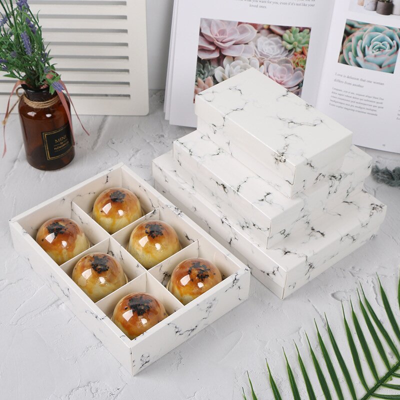 Marble Packaging Box Manufacturer - Crisp Frosted Transparent Small Cheese Cake Gift
