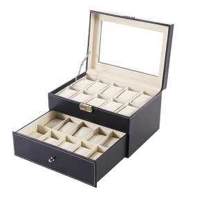 Watch Packaging Box Manufacturer - Hot Sale Kids 20 Slots PU Leather Double Layer