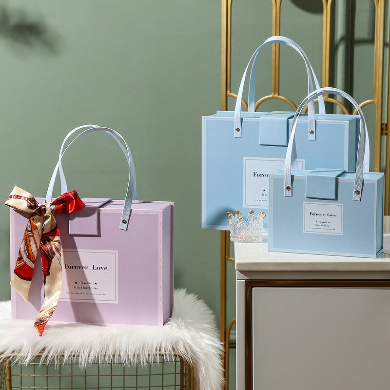 Hand-Held Packaging Box Factory - Large Birthday Exquisite Empty Cardboard with Handle