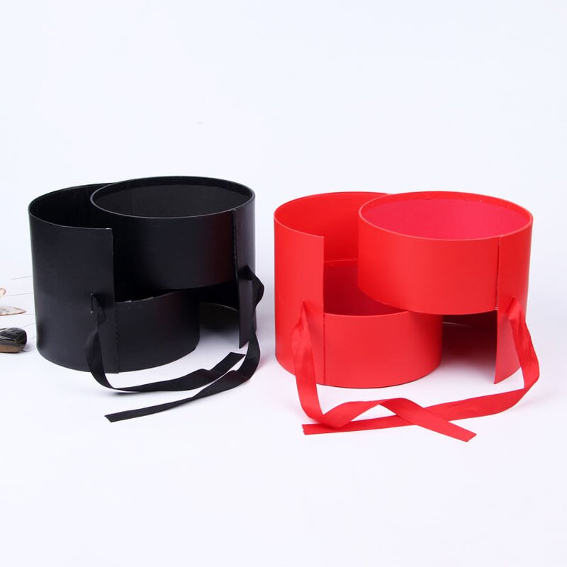 Gift Box Factory - Luxury Round Double Layer Rotating with PVC Window