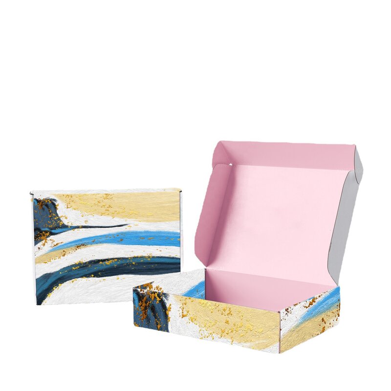 Mailer Box Factory - Competitive Price Marble Purple High Quality Cardboard Cosmetic