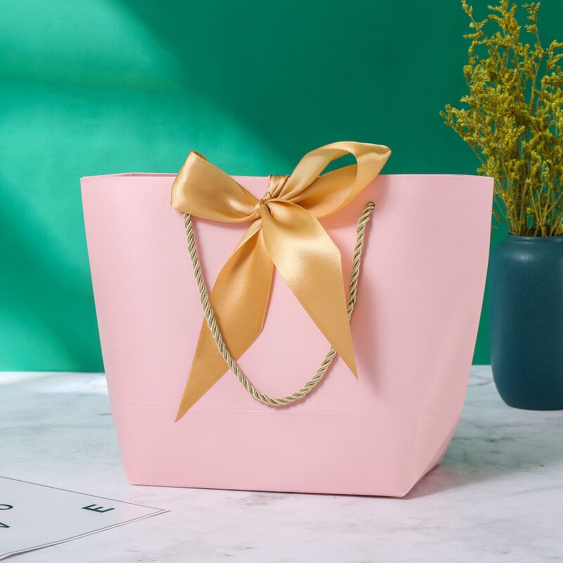 Paper Bag Factory - Beautiful Horizontal Large Clothing Packaging with Bowknot
