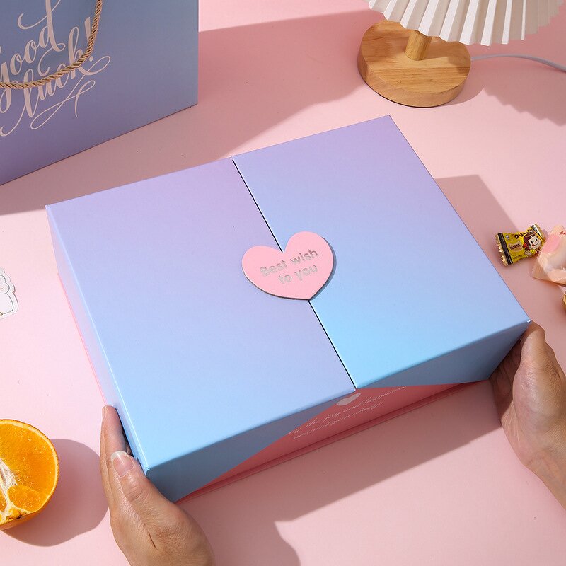 Gift Packaging Factory - Wholesale Creative Double Opening Gradient Color Valentine's Day