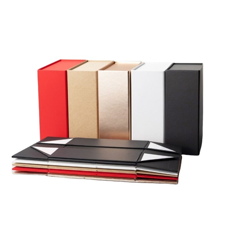 Paper Box Factory - Hot Sale Creative Red Clamshell Large Folding Magnetic