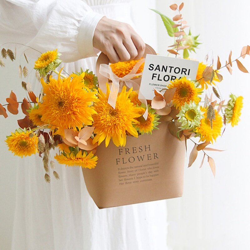 Kraft Paper Bag Manufacturer - Valentine's Day Waterproof Flower Box for Bouquet