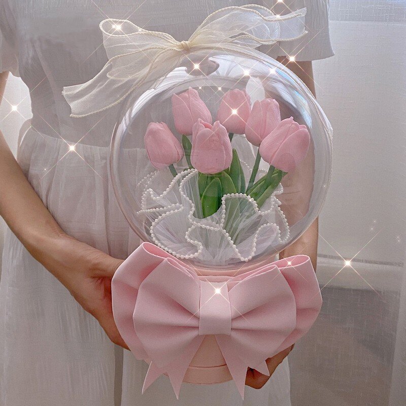 Acrylic Bouquet Box Manufacturer - New DIY Birthday Gift Tulip Holding Bucket