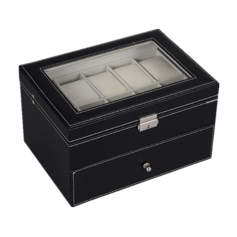 Watch Packaging Box Manufacturer - Hot Sale Kids 20 Slots PU Leather Double Layer