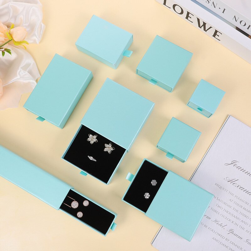 Jewelry Packaging Box Manufacturer - Custom Logo Cardboard Slide Drawer with Foam