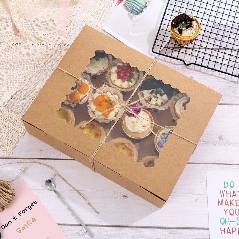 Food Box Factory - Wholesale Window White Marble Kraft Paper Take Away Bake