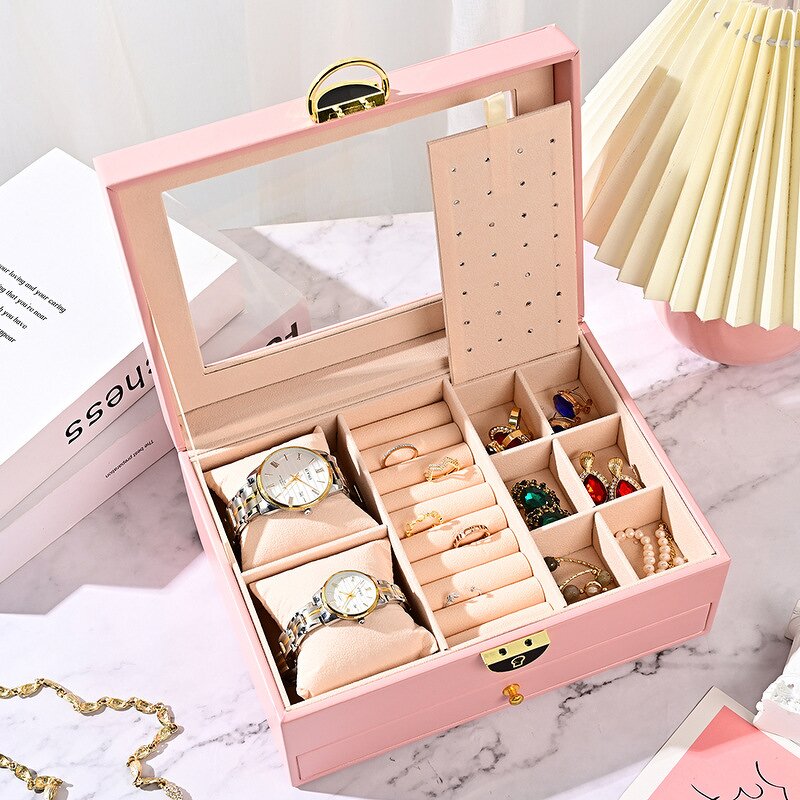 Jewelry Display Case Manufacturer - High-End Transparent Cover Rectangle