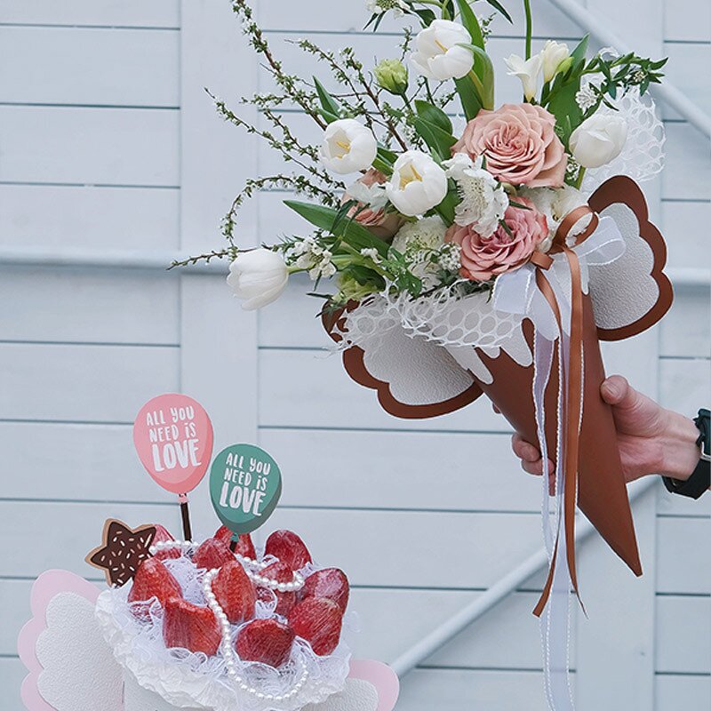 Bouquet Wrapping Paper Factory - Wholesale Ice Cream Cone Shape Handmade Florist