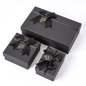 Gift Box Factory - Hot Sale Creative Lid and Base Lipstick Black Empty Large