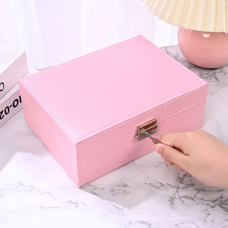 Jewelry Box Manufacturer - Wholesale Rectangle Double Layer with Lock