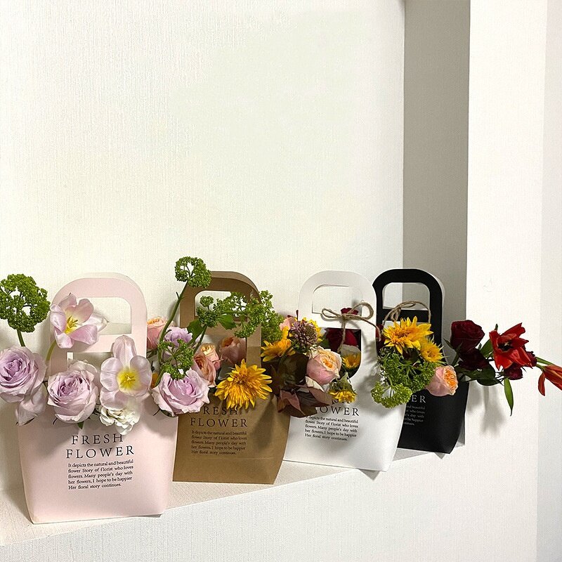 Kraft Paper Bag Manufacturer - Valentine's Day Waterproof Flower Box for Bouquet