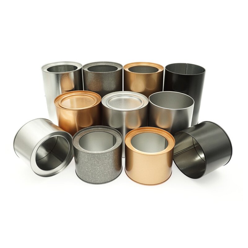 Candle Jar Factory - Wholesale Metal Round White Black Potted Tea Candle Tins