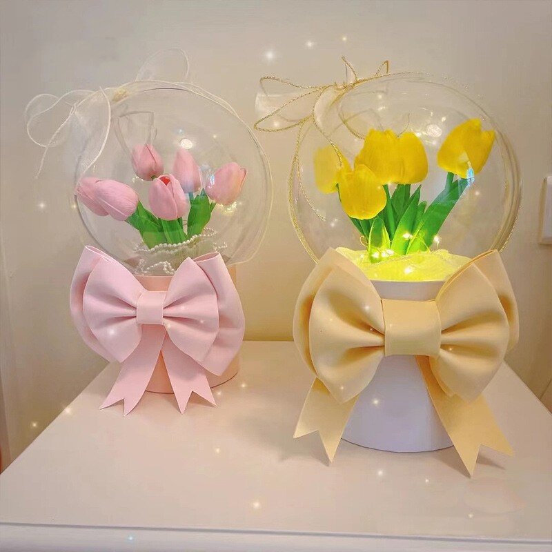 Acrylic Bouquet Box Manufacturer - New DIY Birthday Gift Tulip Holding Bucket