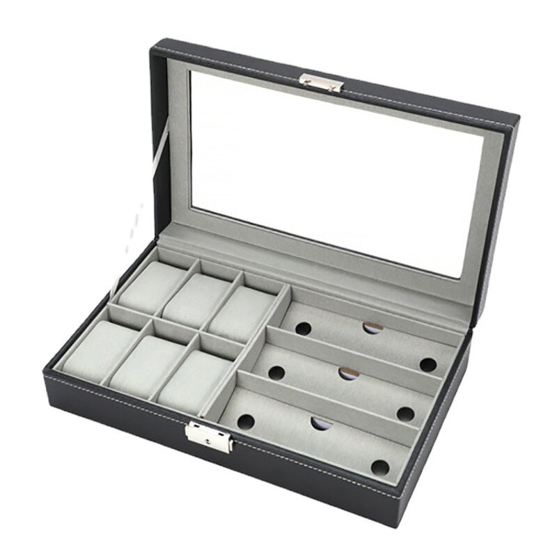 Jewelry Case Manufacturer - Wholesale 6+3 Leather Display Storage for Sunglasses