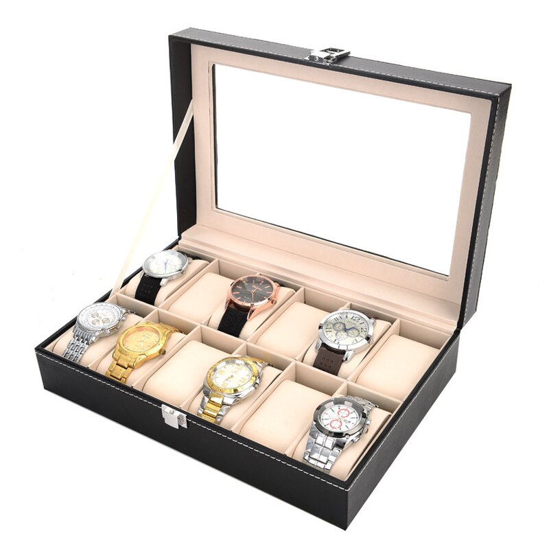 Watch Display Box Manufacturer - Hot Sale PU Leather 2 5 6 10 12 24 Slot