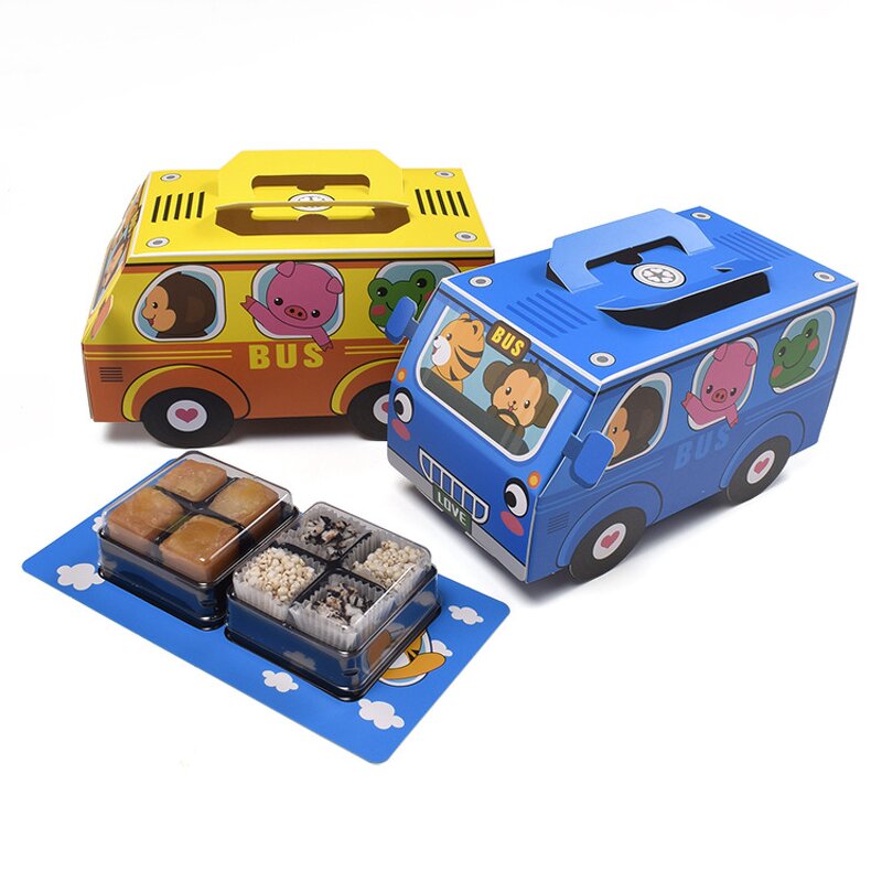 Creative Gift Box Factory - Cartoon Car Shape Portable Kraft Kids Chocolate Candy