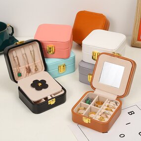Mini Jewelry Case Factory - 2025 Portable Travel-friendly Leather with Mirror