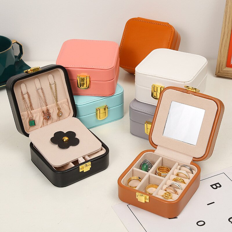 Mini Jewelry Case Factory - 2025 Portable Travel-friendly Leather with Mirror