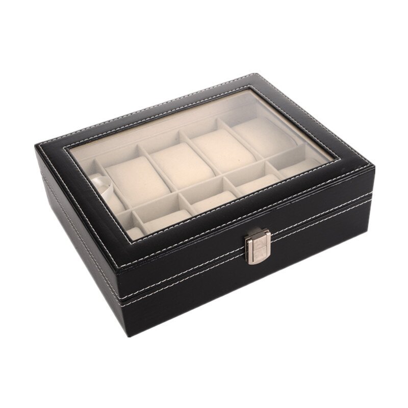 Watch Organizer Manufacturer - Competitive Price 10 Slot Transparent Leather for Men
