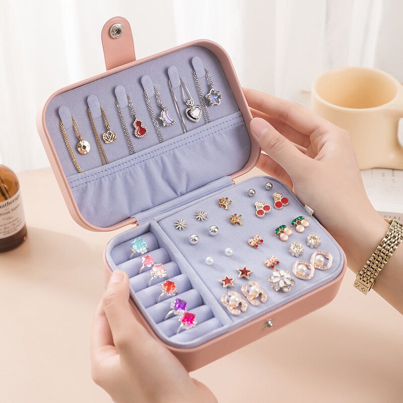 PU Leather Jewelry Case Factory - Portable Luxury New Style Rectangle Travel