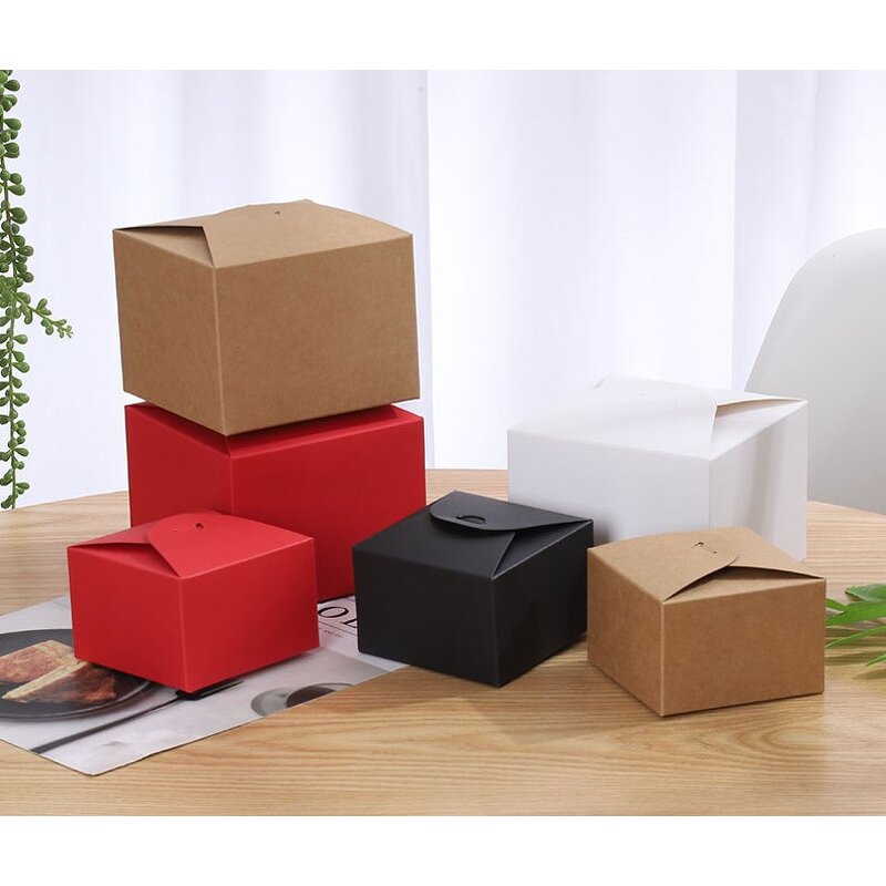 Pastry Box Manufacturer - Hot Sale Creative New Square Kraft Paper Cookie Nougat