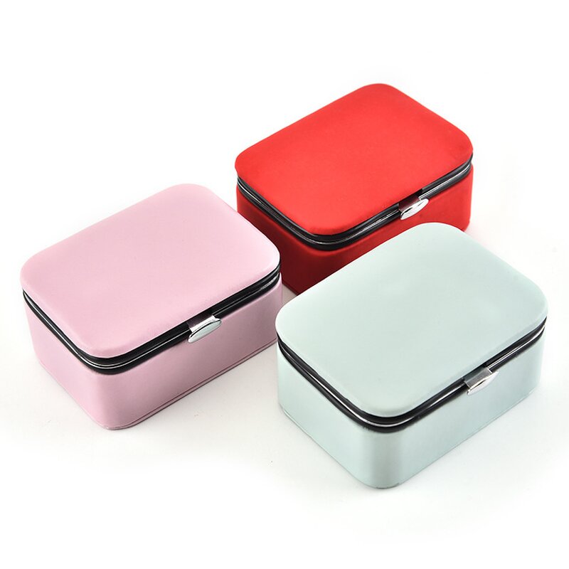 Rings Jewelry Box Manufacturer - Hot Selling Portable Mini Rectangle PU Leather