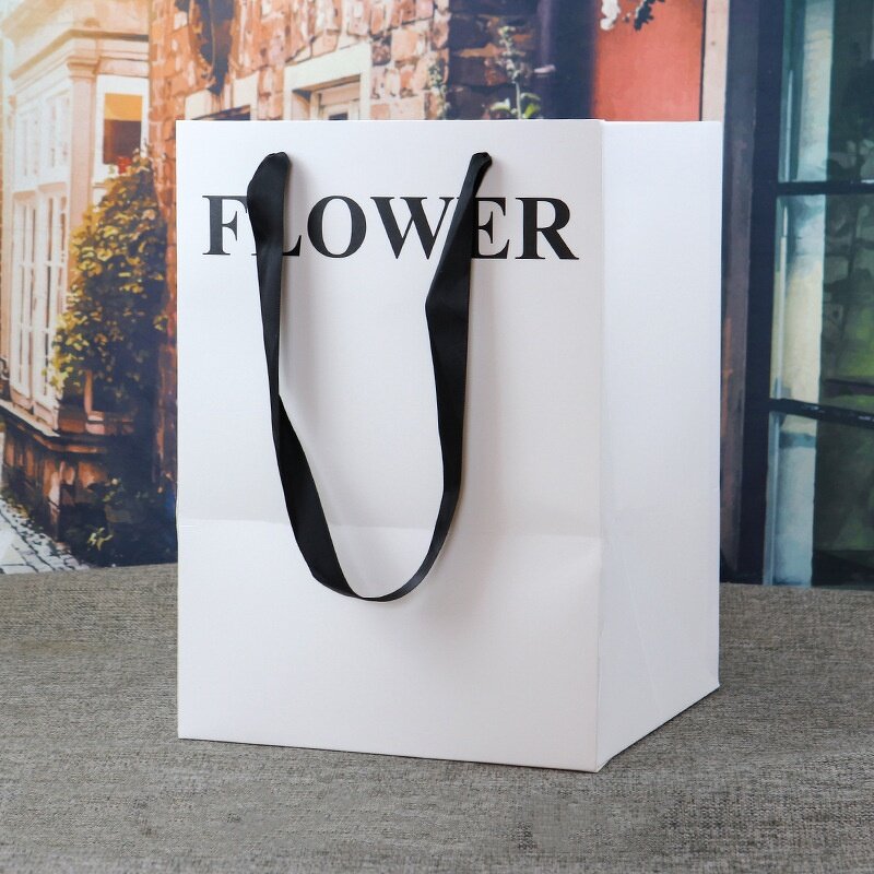 Tote Gift Bag Factory - Popular White Large Thickened Paper Hand-Carrying