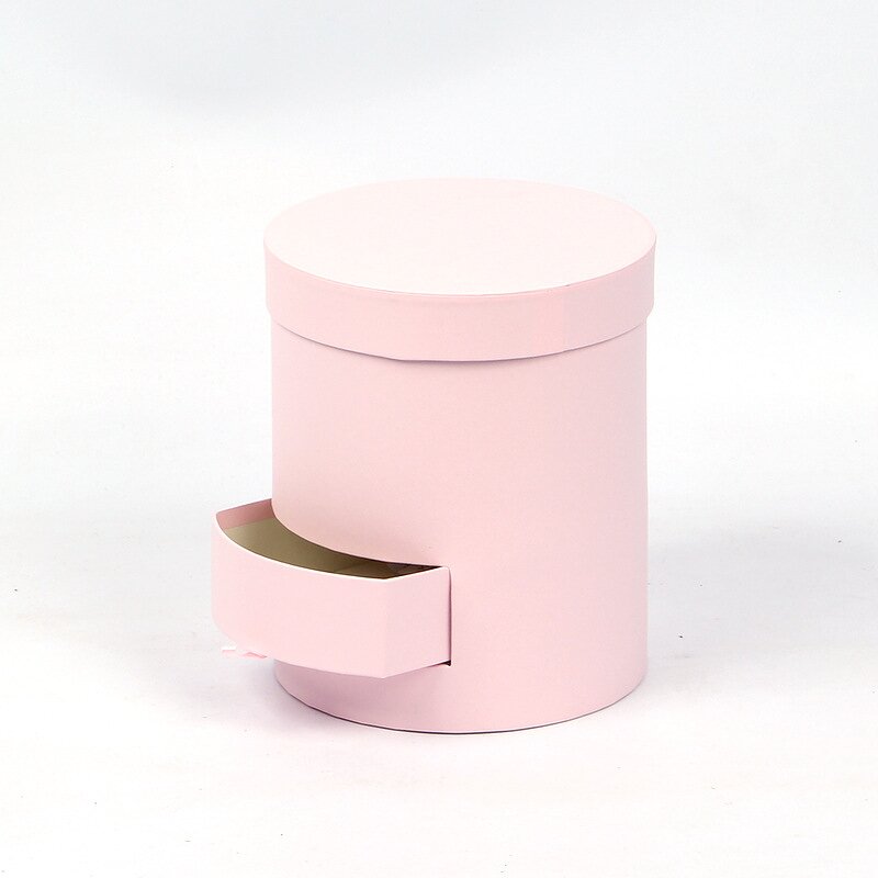 Flower Bucket Factory - Wholesale Double-Layer Cardboard Pink Green Round