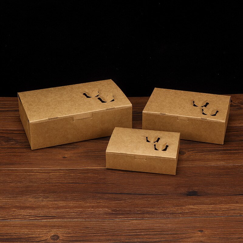 Oil-Proof Kraft Paper Box Manufacturer - Disposable Fried Chicken Salad Takeaway Lunch