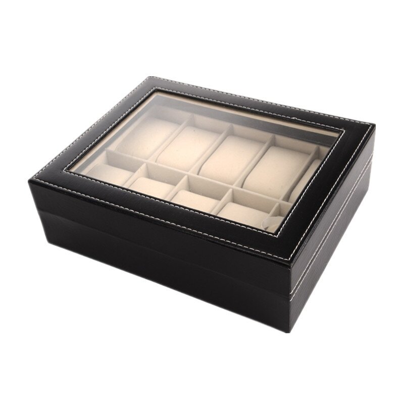 Watch Organizer Manufacturer - Competitive Price 10 Slot Transparent Leather for Men