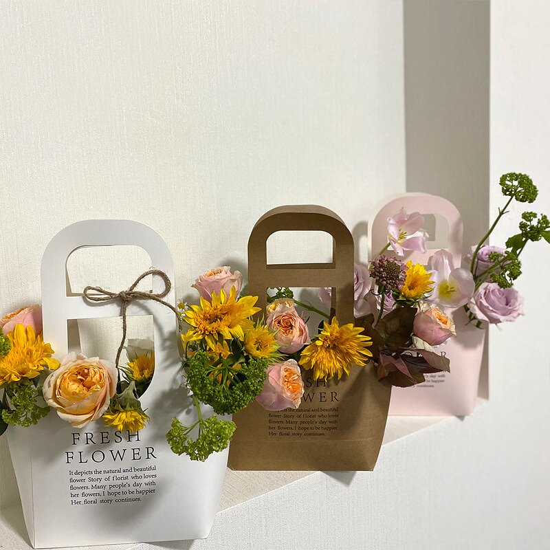 Kraft Paper Bag Manufacturer - Valentine's Day Waterproof Flower Box for Bouquet