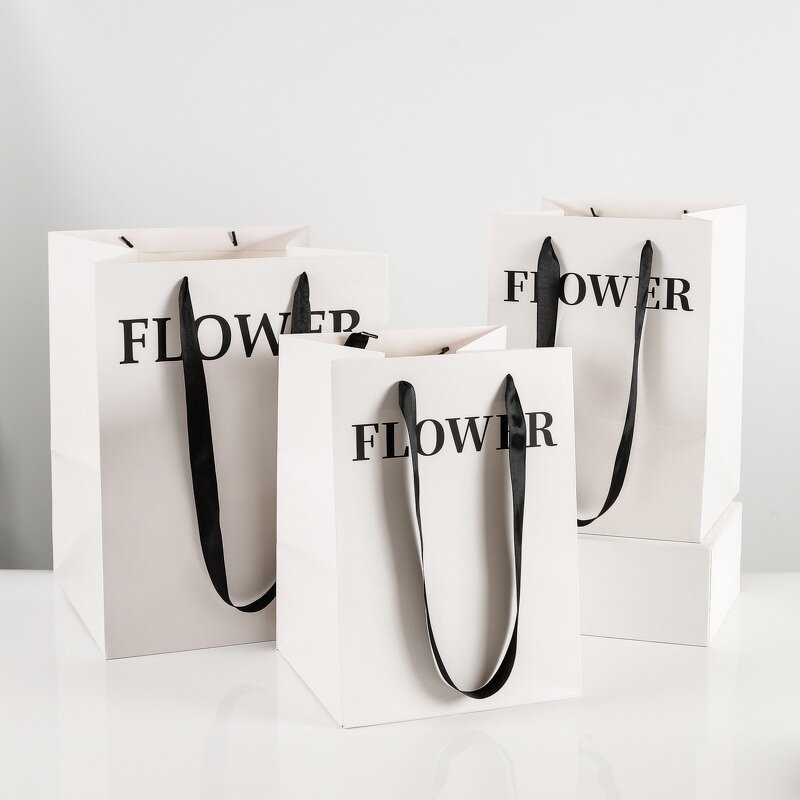 Tote Gift Bag Factory - Popular White Large Thickened Paper Hand-Carrying