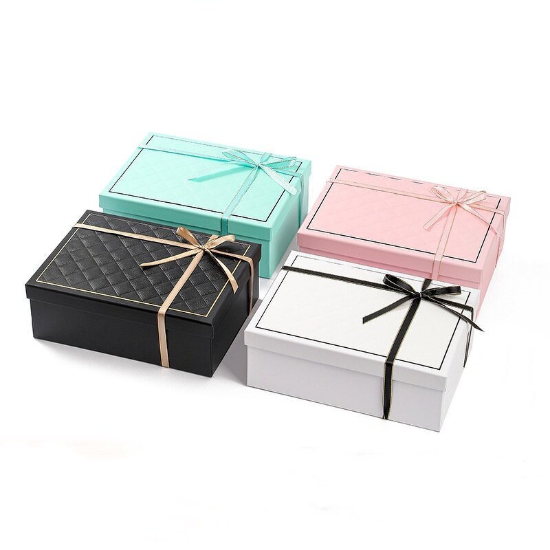 Foldable Gift Box Factory - Wholesale Fresh Color Cardboard with Bow
