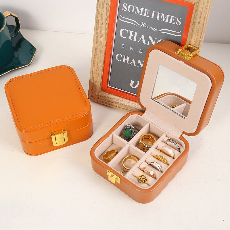 Mini Jewelry Case Factory - 2025 Portable Travel-friendly Leather with Mirror