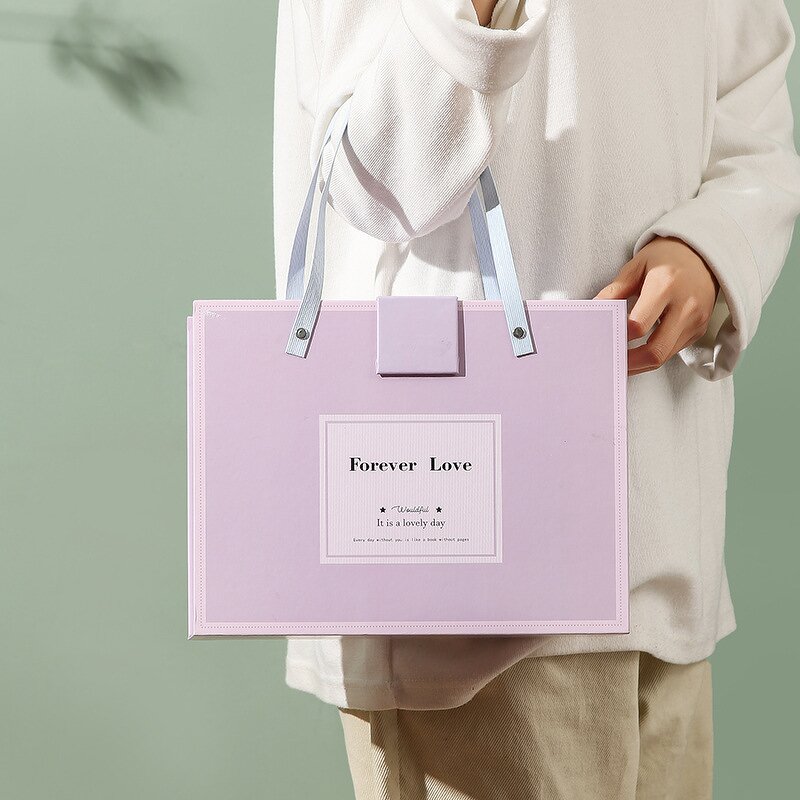 Hand-Held Packaging Box Factory - Large Birthday Exquisite Empty Cardboard with Handle