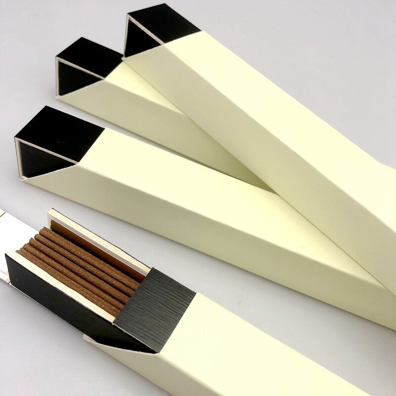 Gift Paper Tube Manufacturer - New Luxury Square Cardboard White Black Incense Box