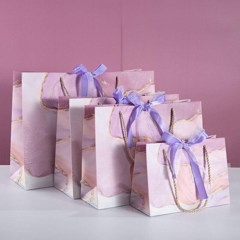 Gift Bag Manufacturer - 2024 Hot Sale Luxury Colorful Stone Pattern Paper