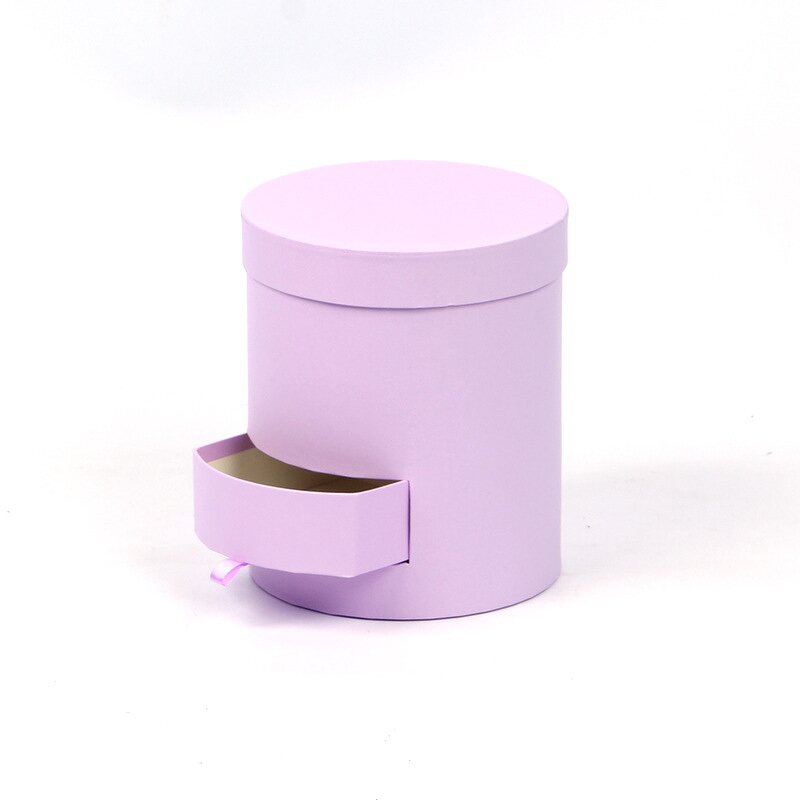 Flower Bucket Factory - Wholesale Double-Layer Cardboard Pink Green Round